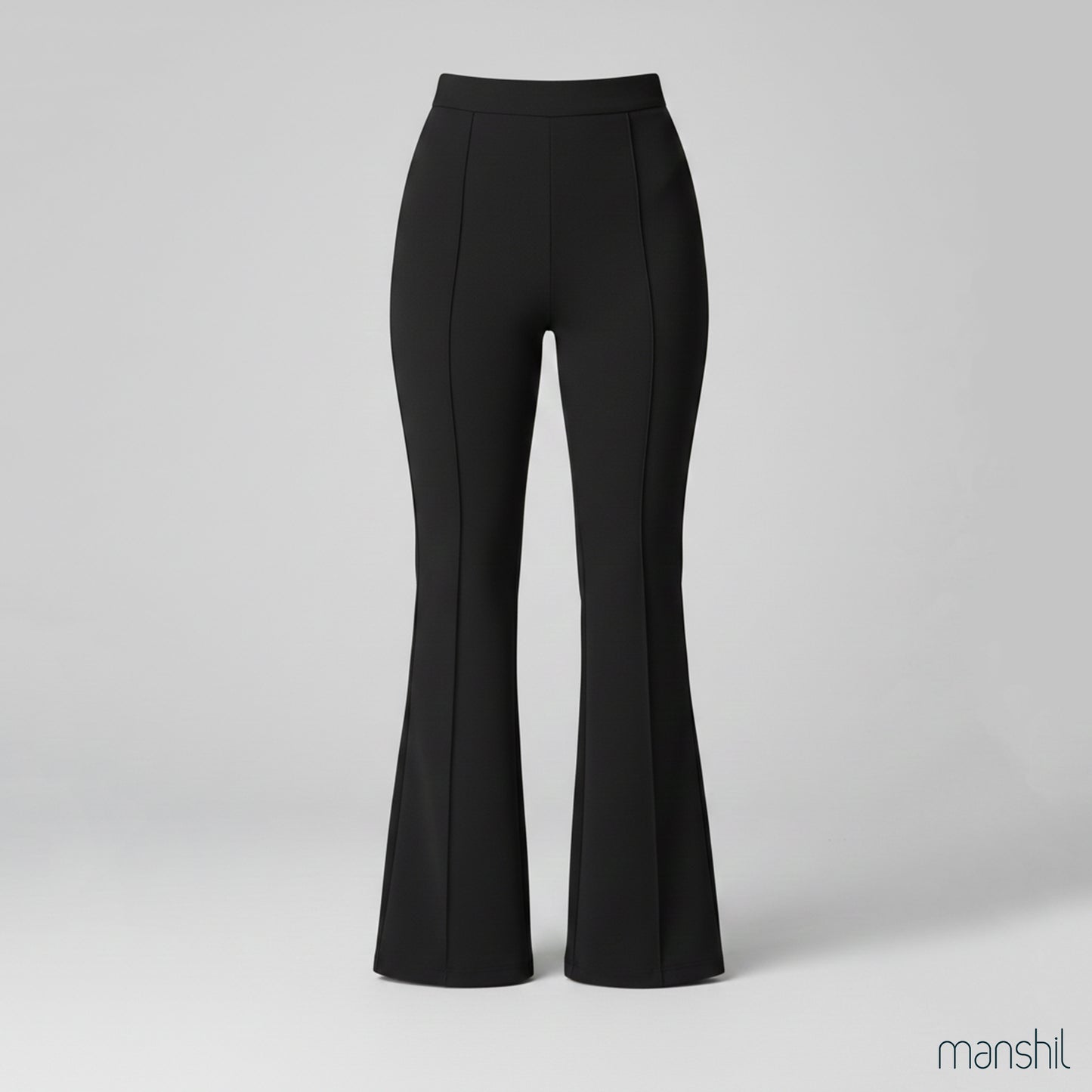 Black High-waist Flare Pants (HFP-1)