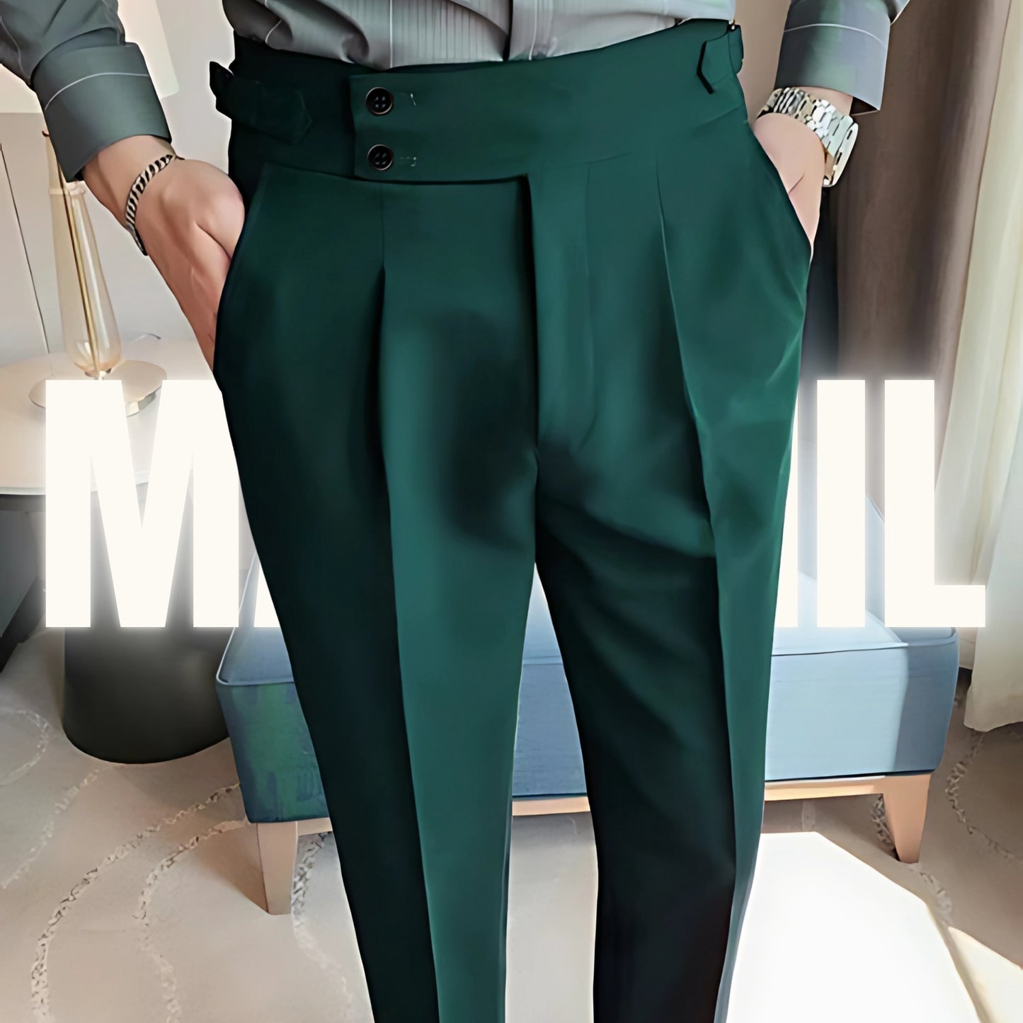 Bottle-green Formal Gurkha Pant
