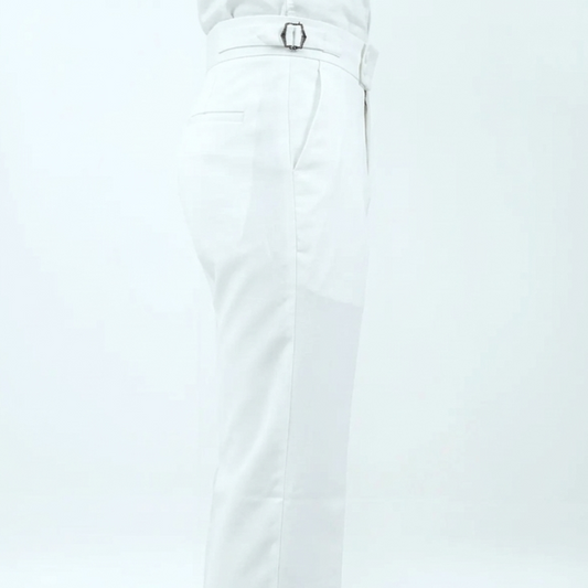 White Formal Gurkha Pant
