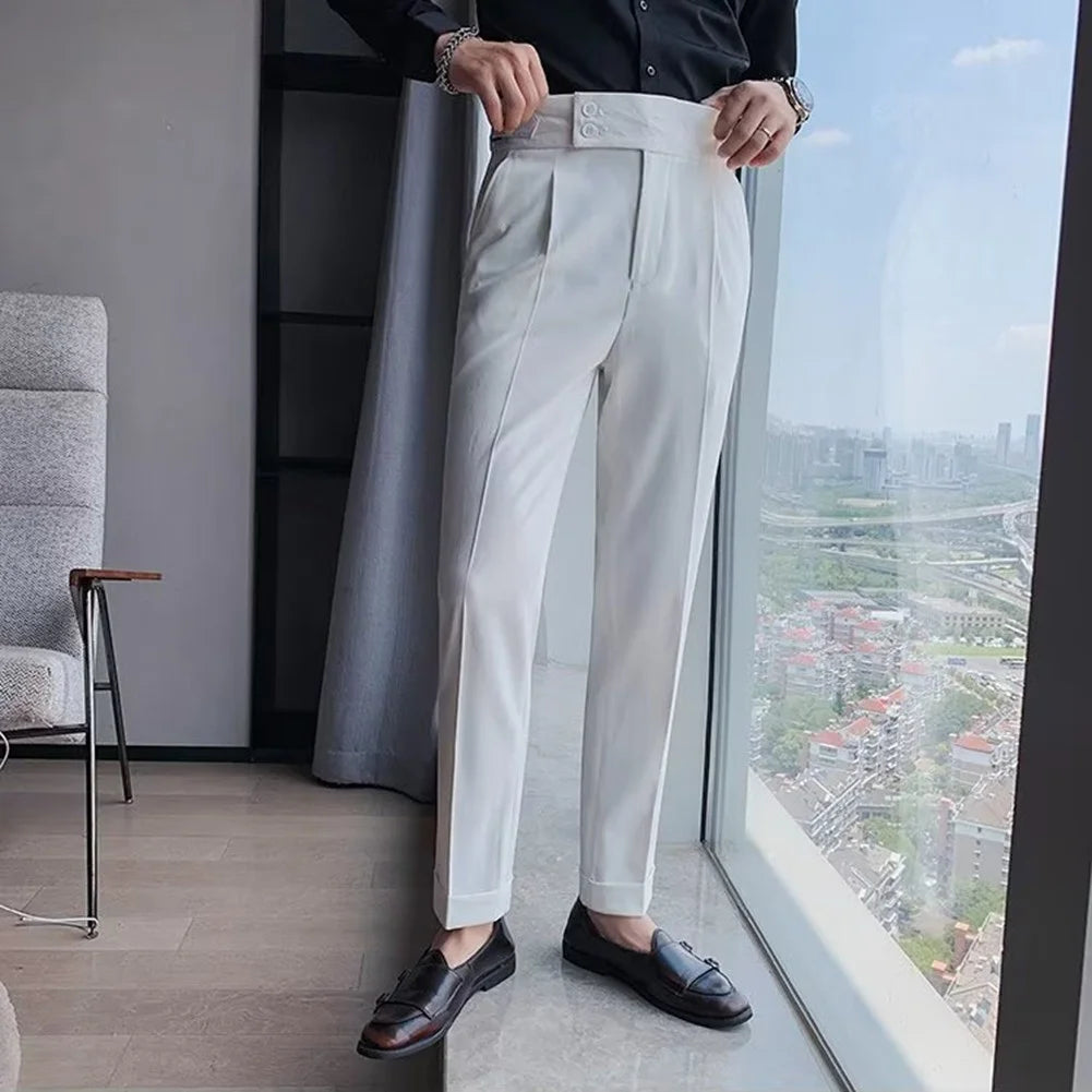 White Formal Gurkha Pant