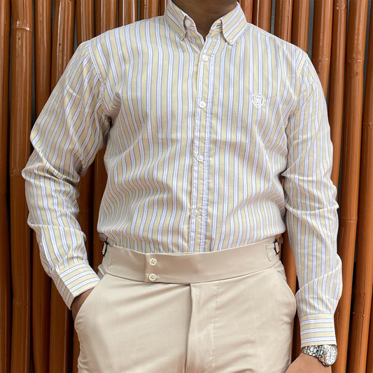 Yellow Pinstripe Formal Shirt