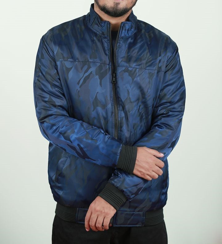 Blue Camouflage Winter Jacket