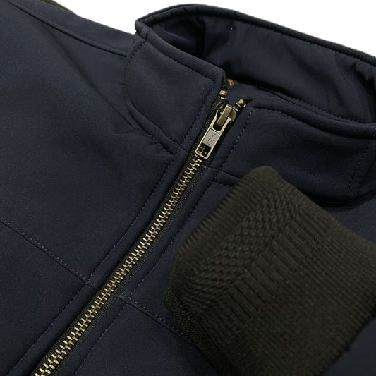 Navy-blue Bonded Jacket