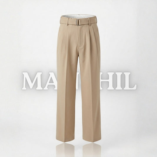 Beige Belted Loose-fit Pant (BLP-2)