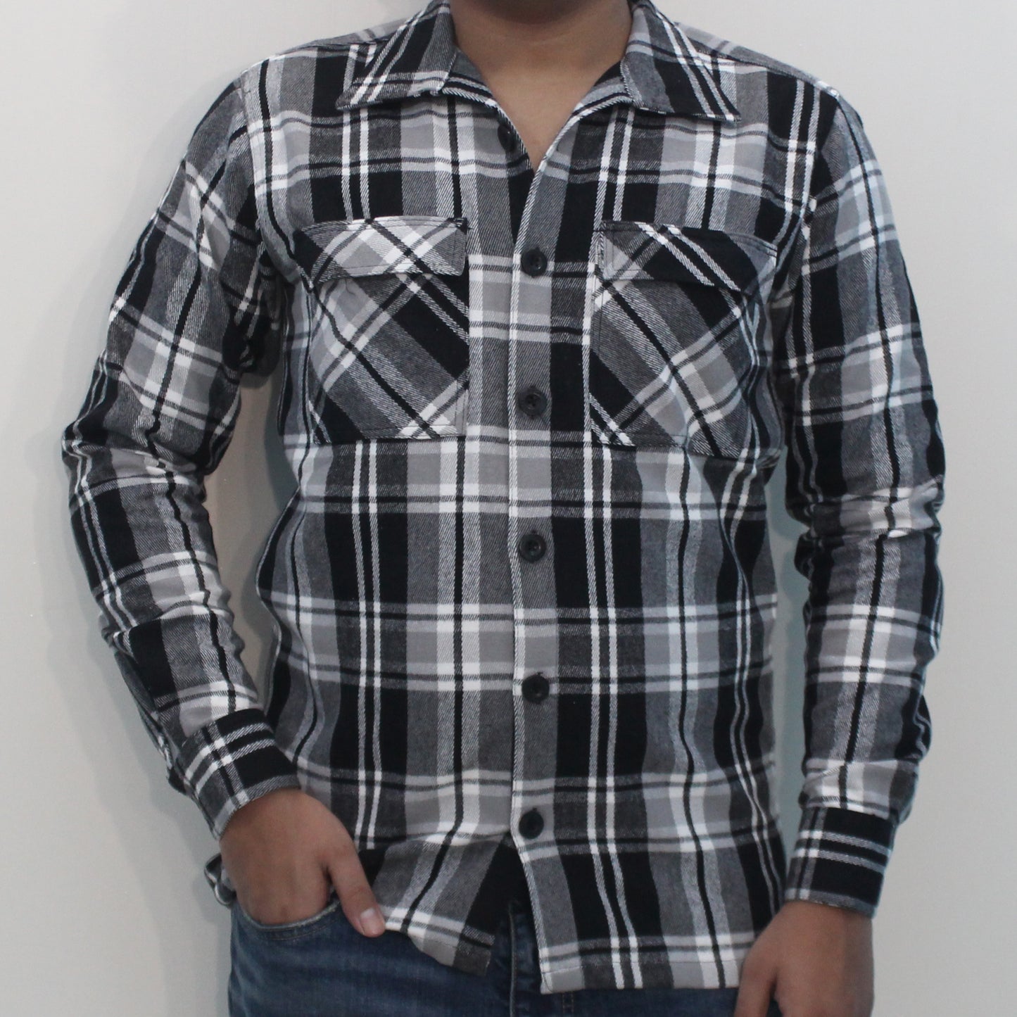 Winter Black Plaid Shirt