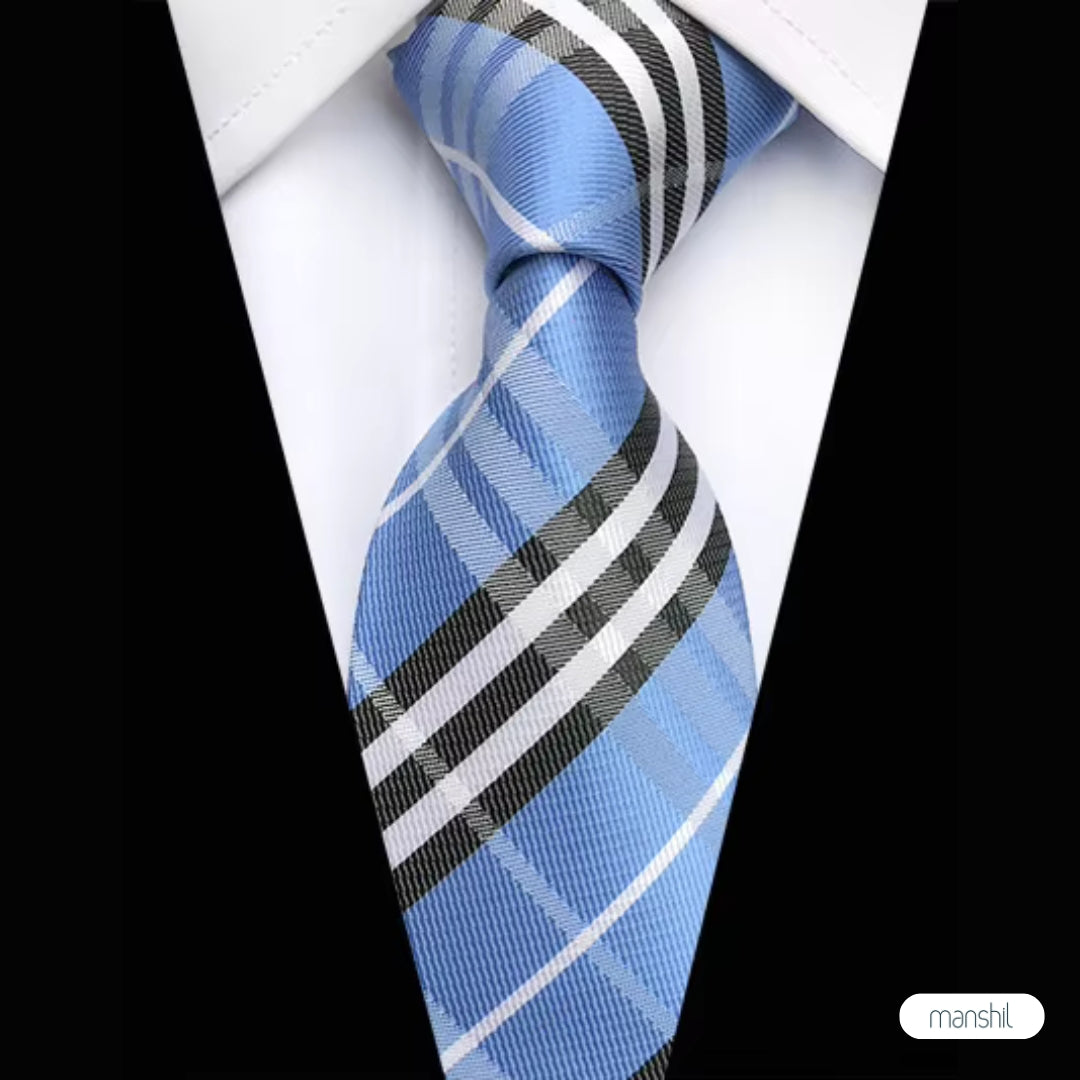 Blue & Black British Tie (A10)