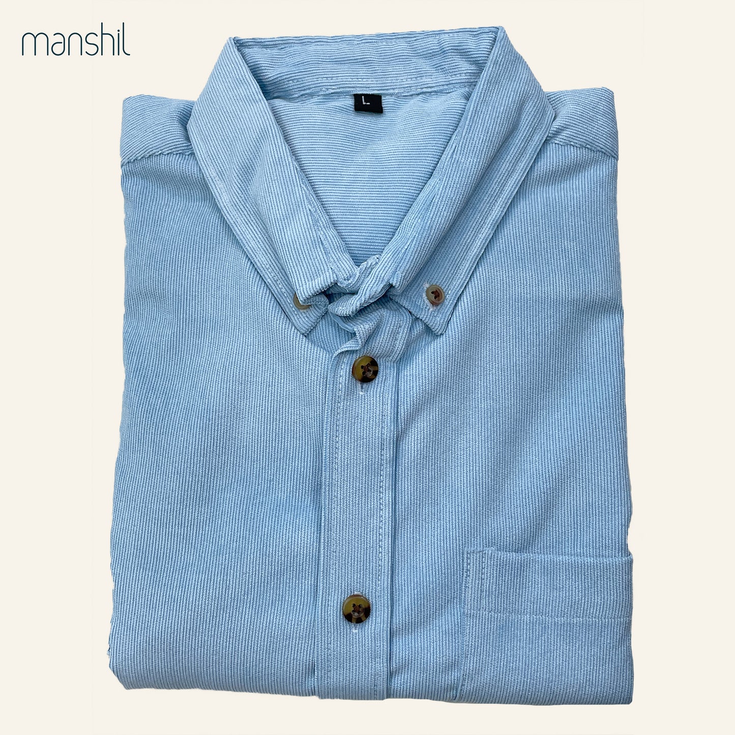 Cyan Corduroy Shirt