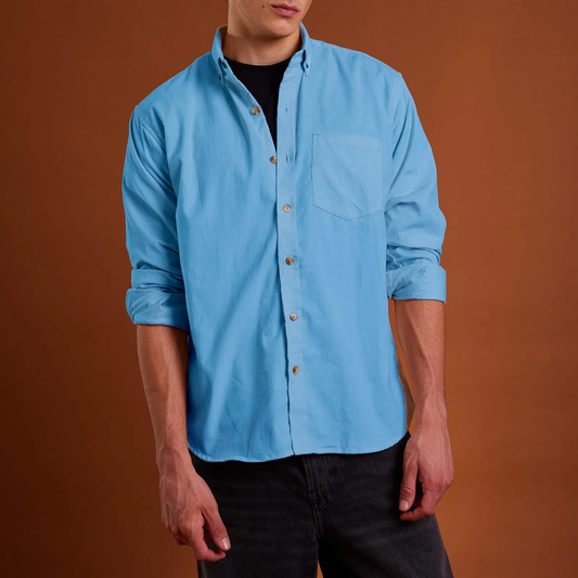 Cyan Corduroy Shirt