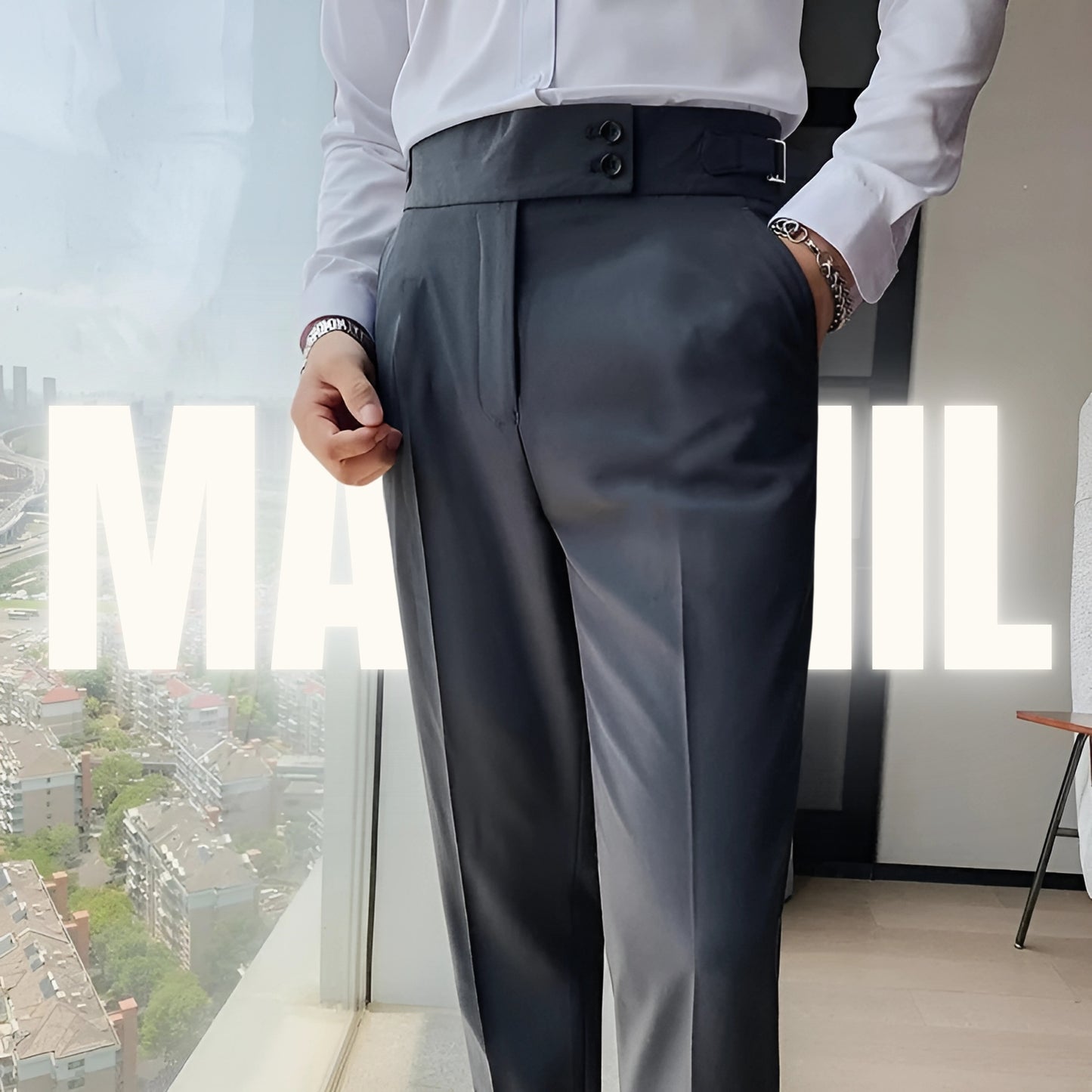 Dark Grey Formal Gurkha Pant
