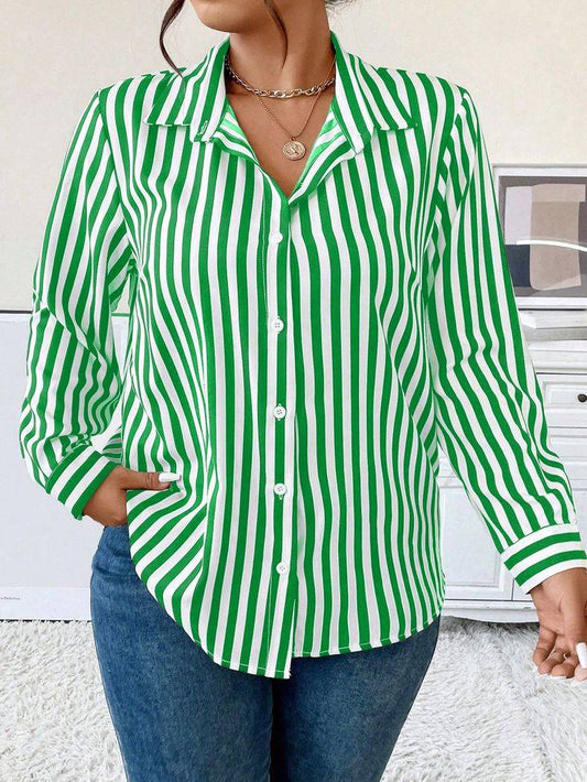 Green Women's Formal Long Sleeved Shirt (WFS-5)