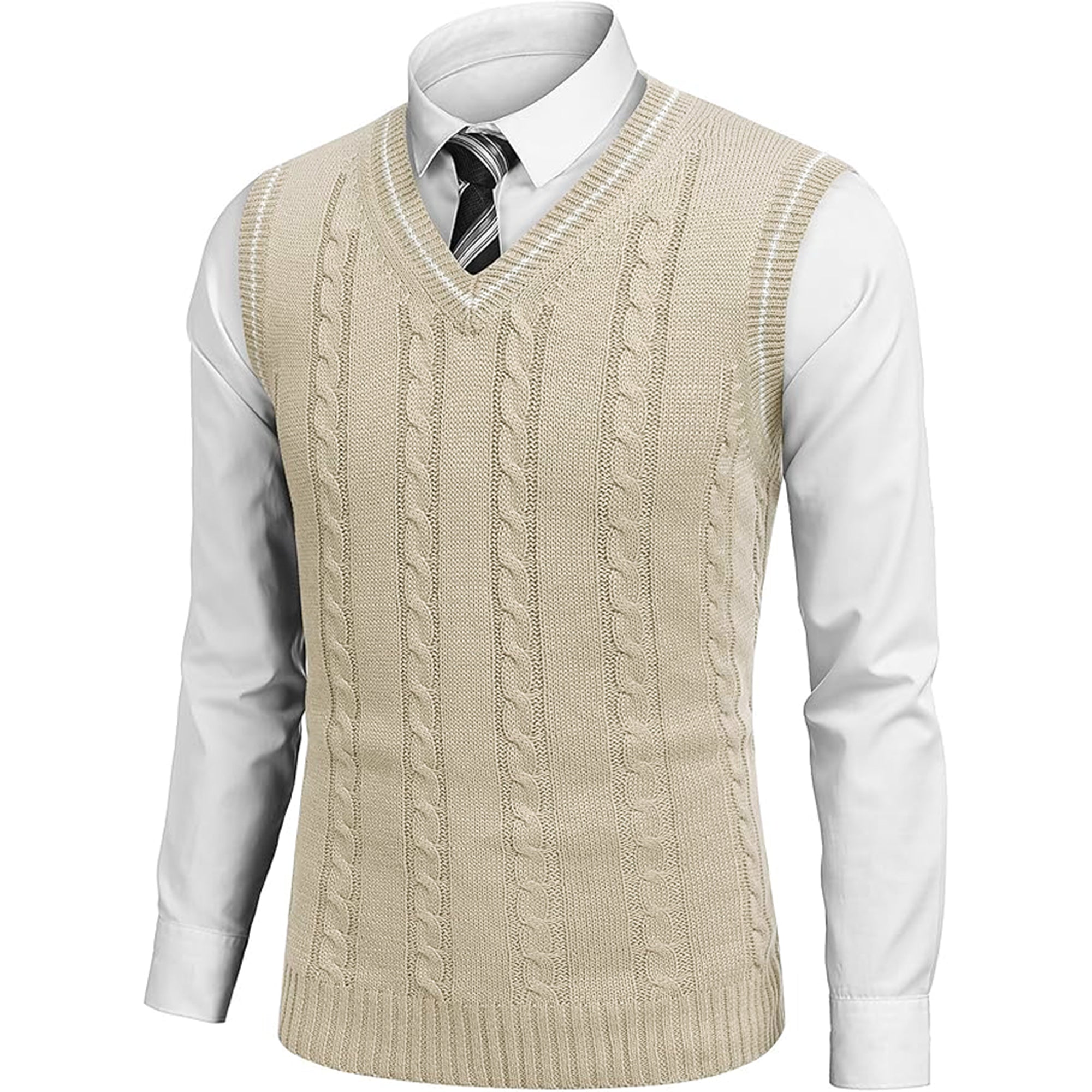 Khaki Sweater Vest – Manshil