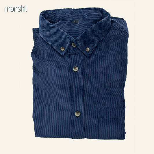 Navy-blue Corduroy Shirt