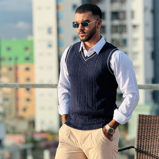 Navy-blue Sweater Vest