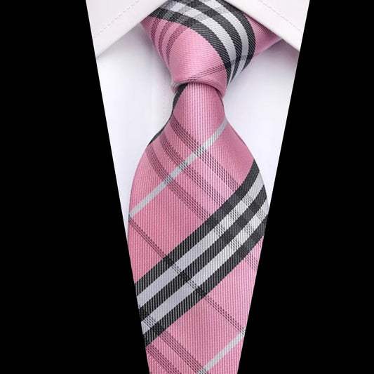 Pink & Black British Tie (A-17)