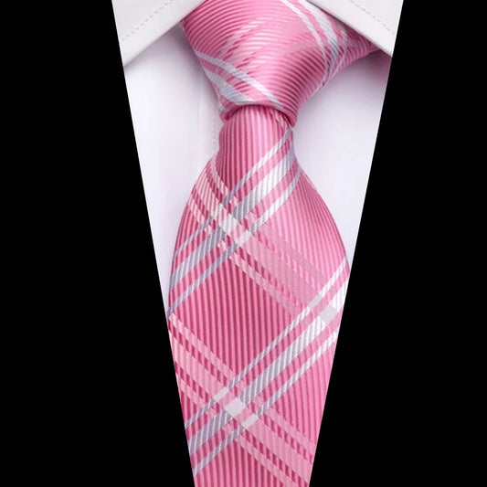Pink & White British Tie (A-16)