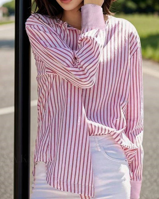 Pink Women's Formal Long Sleeved Shirt (WFS-3)