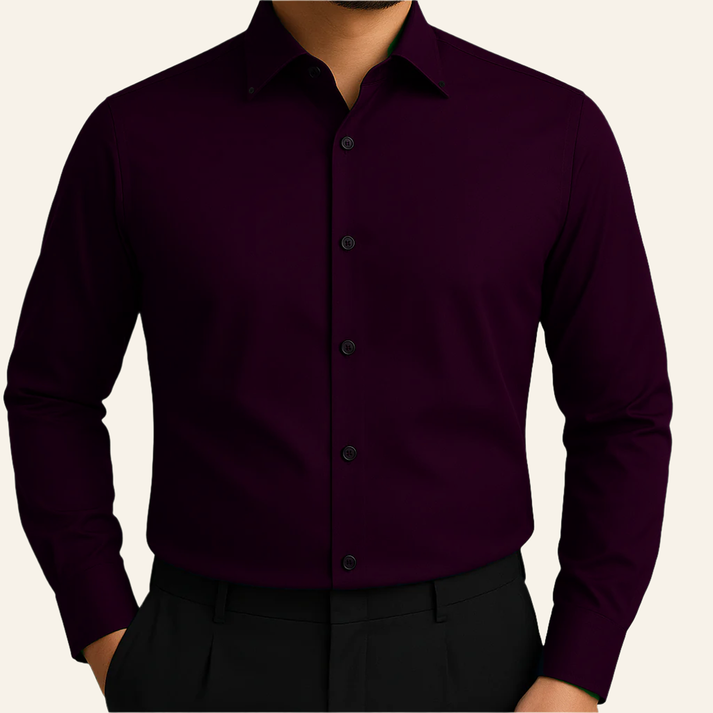 Purple Micro-Stretch Formal Shirt