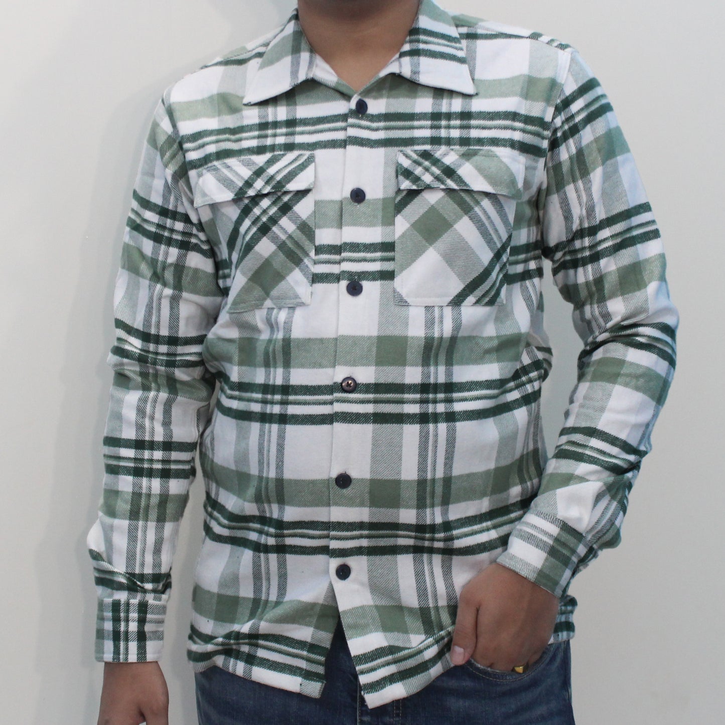 Winter Green Plaid Shirt