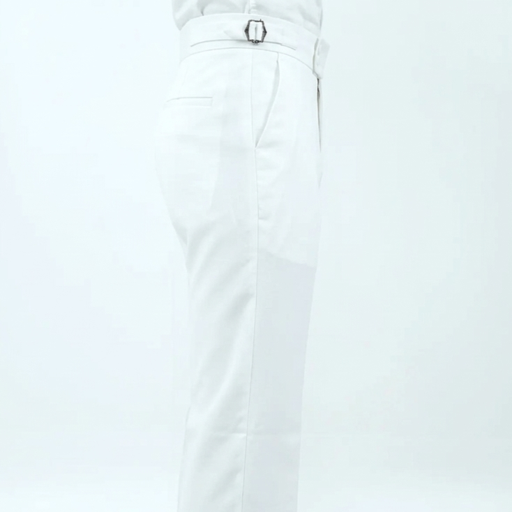 White Formal Gurkha Pant