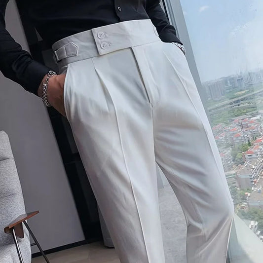 White Formal Gurkha Pant
